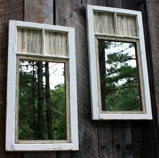 mirrors to enlarge the garden