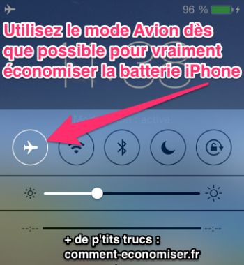 Utilisez le mode avion pour économiser la batterie iPhone