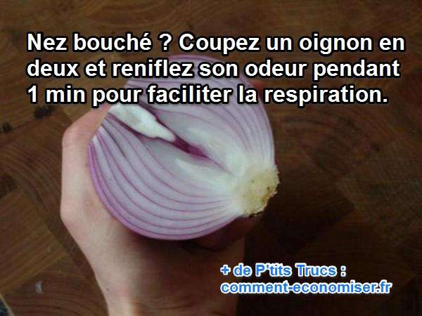 remède naturel pour faciliter la respiration avec un ognion