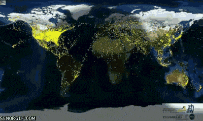 Nombre de vols par jour sur terre