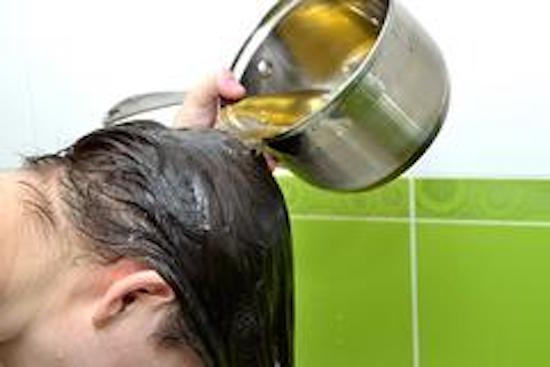 Utilisez sachet de thé pour nourrir cheveux
