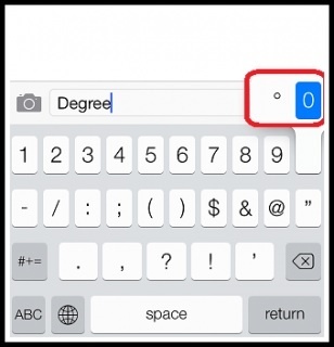 Comment accéder au symbole degré sur iPhone et iPad