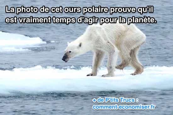 urgence action pour la planète devant cette photo des conséquences réchauffement climatique
