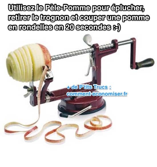 Comment éplucher une pomme rapidement avec le Pèle-Pomme