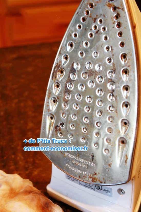 White vinegar is effective for cleaning iron soleplates that aren't too dirty.