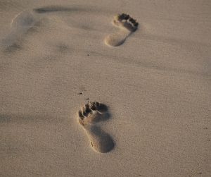 Pas de pieds dans le sable