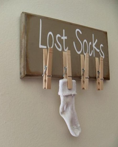 Pinces à linges pour chaussette perdues