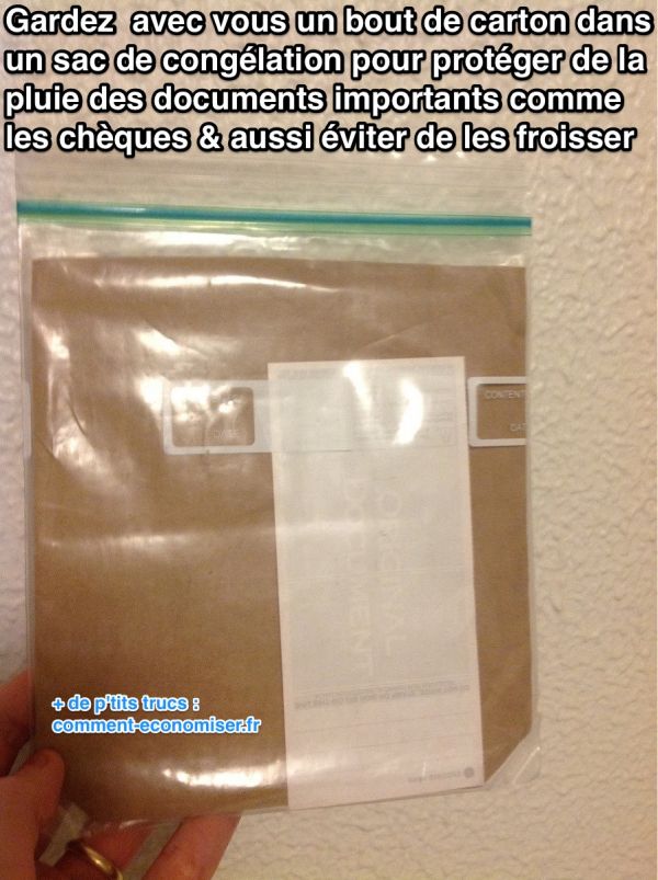 Pochette de rangement pour docs importants