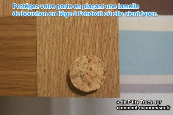 Butoir de porte gratuit avec une lamelle de bouchon en liège
