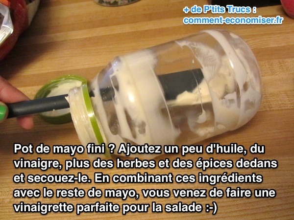 Pot de mayonnaise vide : Enfin une Astuce Pour Finir le Pot de Mayonnaise ENTIÈREMENT.