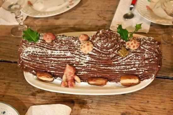 Bûche de Noël au chocolat noir