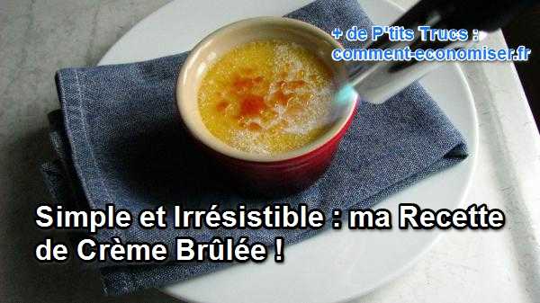 la recette simple de la crème brûlée