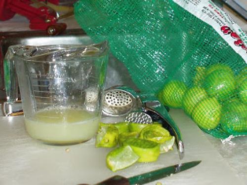 pressez les citrons verts