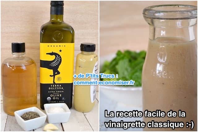 ingrédients pour une sauce vinaigrette classique