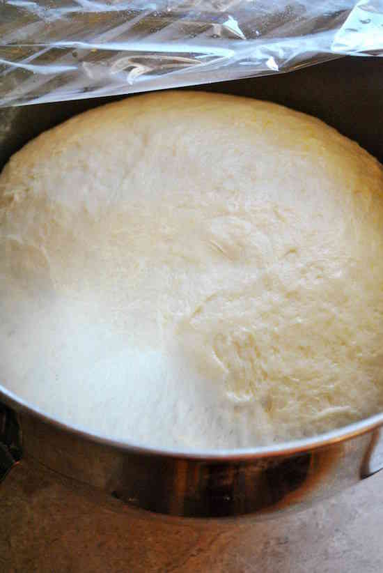 What does bread dough look like once it has risen? 