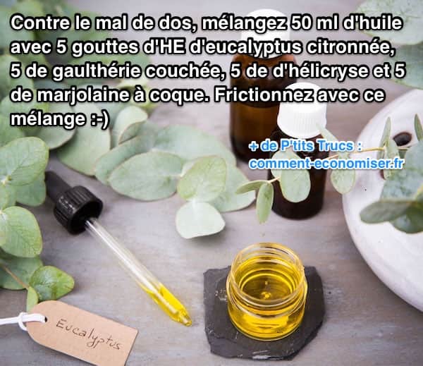 Remède aux huiles essentielles contre le mal de dos