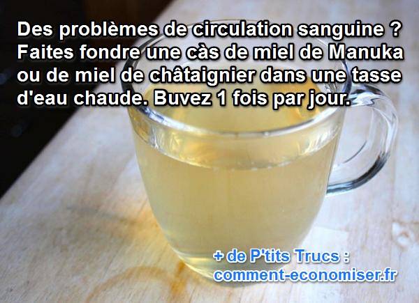 remede au miel pour améliorer la circulation sanguine