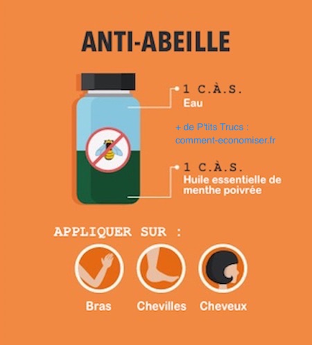 Le répulsif naturel contre les abeilles à l'huile essentielle de menthe poivrée