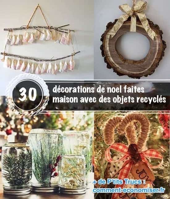 30 Façons Astucieuses de Recycler Vos Vieux Objets en Décorations de Noël.