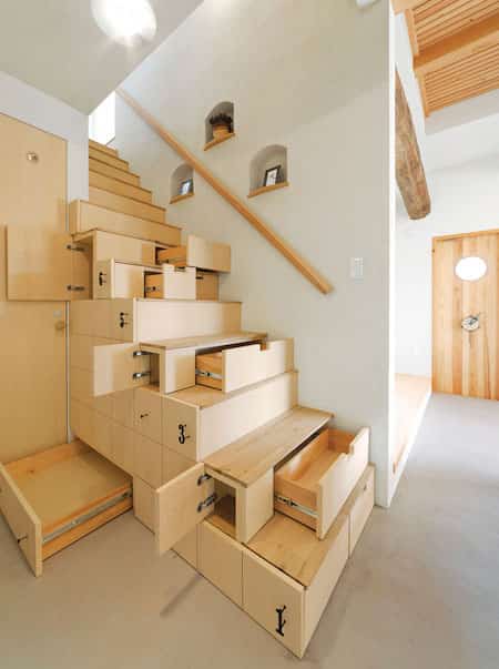 intérieur design escalier gain de place