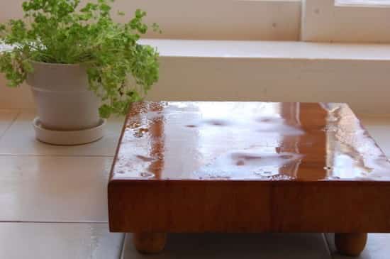 laisser la planche s'imprégner d'eau oxygénée