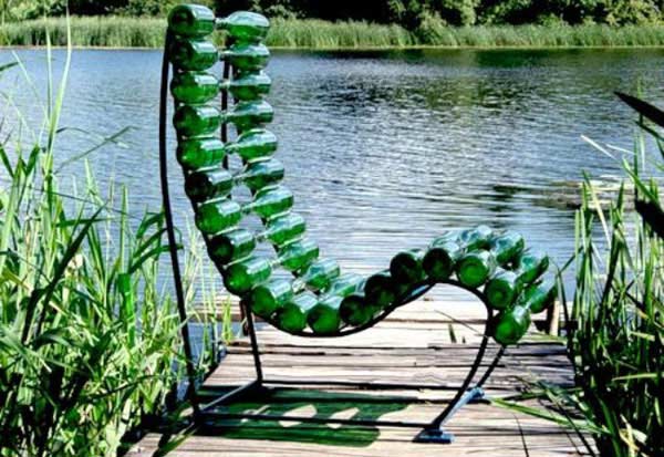 bouteilles chaise longue