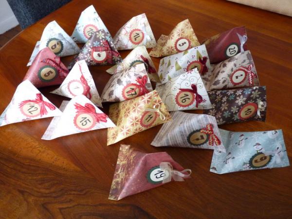 calendrier de l'avent avec des berlingots