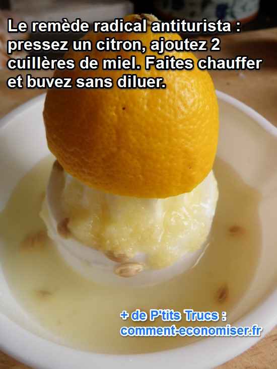 remède naturel contre turista avec citron pur