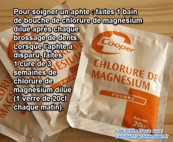 les bains de bouche au chlorure de magnésium soignent les aphtes