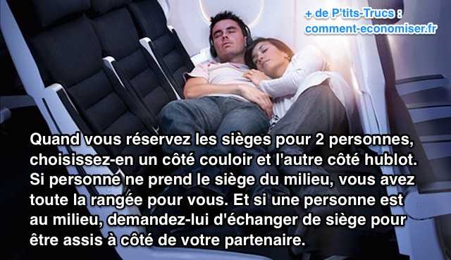 Comment avoir plus de place dans l'avion