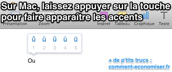 Comment taper des lettres accentuées rapidement