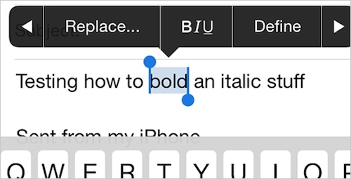 Mettre du gras sur une phrase sur iPhone