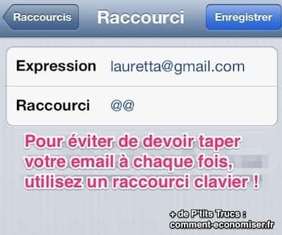 Comment éviter de retaper son email avec les raccourcis clavier