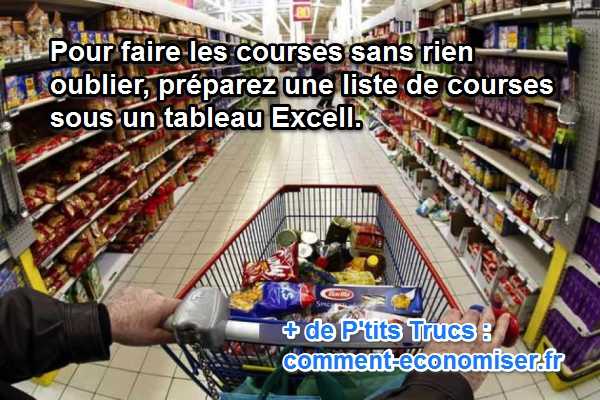 comment faire des courses sans rien oublier