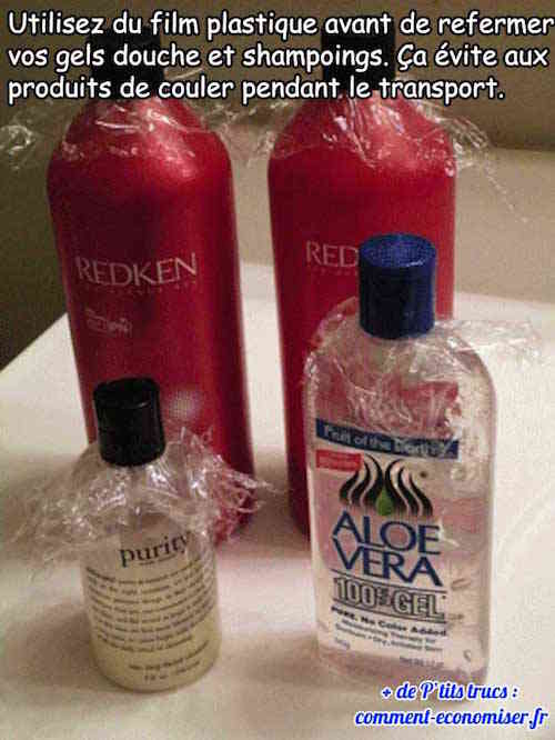 Évitez les fuites de produits dans la valise