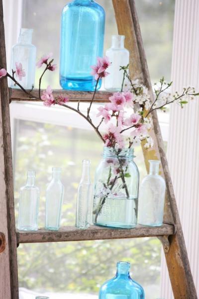 faites une belle étagère en recyclant une échelle