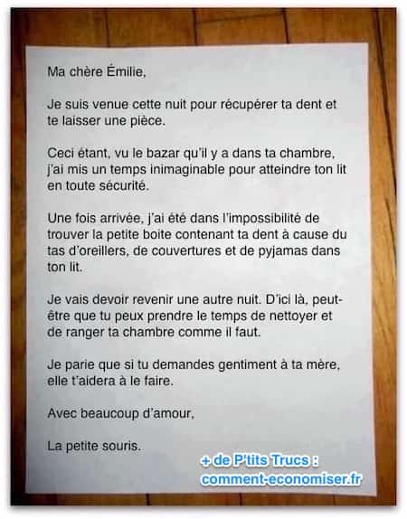 La lettre de la petite souris