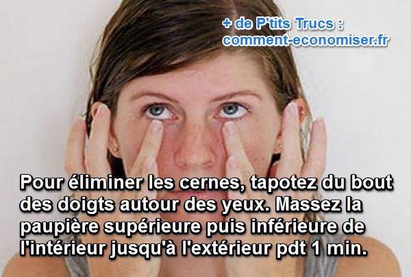 faites un massage pour effacer les cernes
