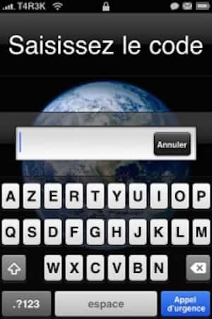 Utiliser mot de passe en lettre pour débloquer iphone