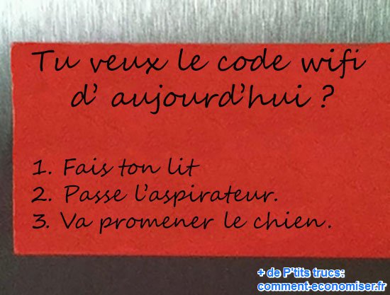 faire obeir enfants avec code wifi