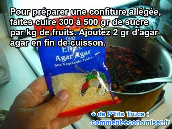 comment faire une confiture allégée avec de l'agar agar