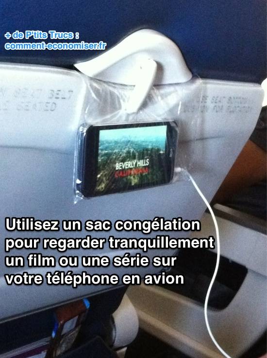 Téléphone dans un sac de congélation