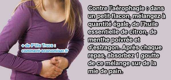 Remède naturel contre l'aérophagie