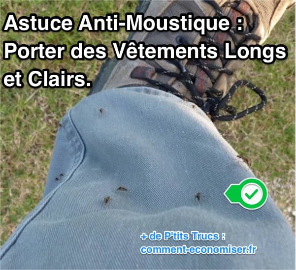 des vêtements longs pour éviter de se faire piquer par les moustiques