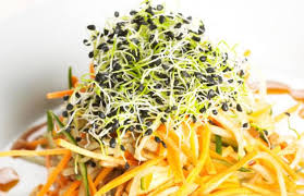 salade avec graines germées ail