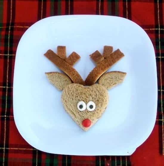 un sandwich en forme de renne