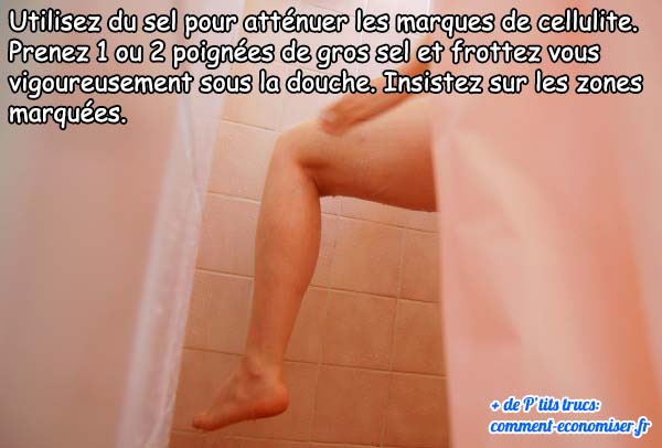 faire ungommage au sel pour enlever la cellulite