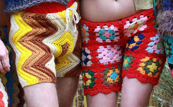 Shorts pour homme en crochet recyclés