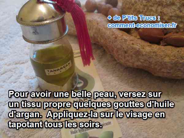 l'huile d'argan est un soin nourrisant et anti rides pour le visage