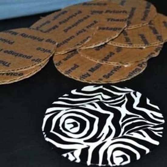 sous verre original en carton recyclé diy